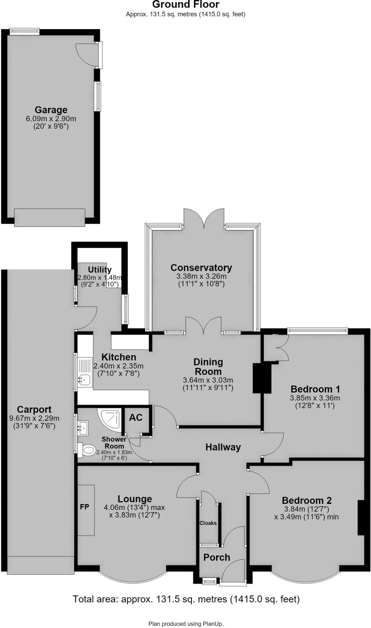 The Crescent, Hagley floorplan