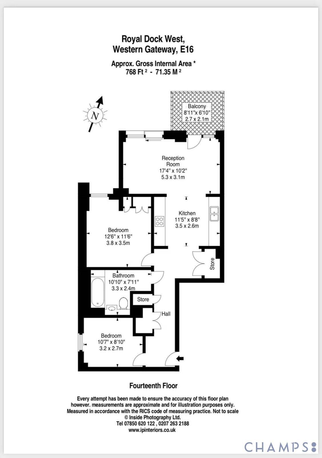 12, Western Gateway, E16 floorplan