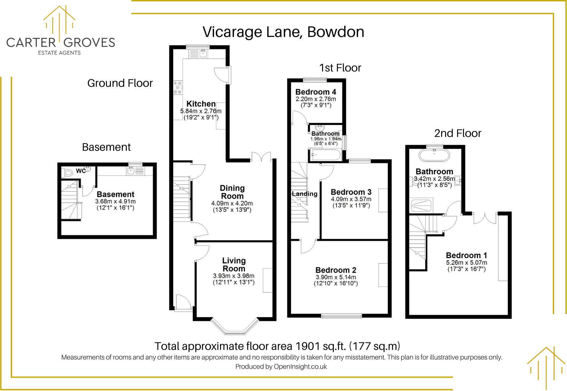 Vicarage Lane, Bowdon, Altrincham, Greater Manchester, WA14 floorplan