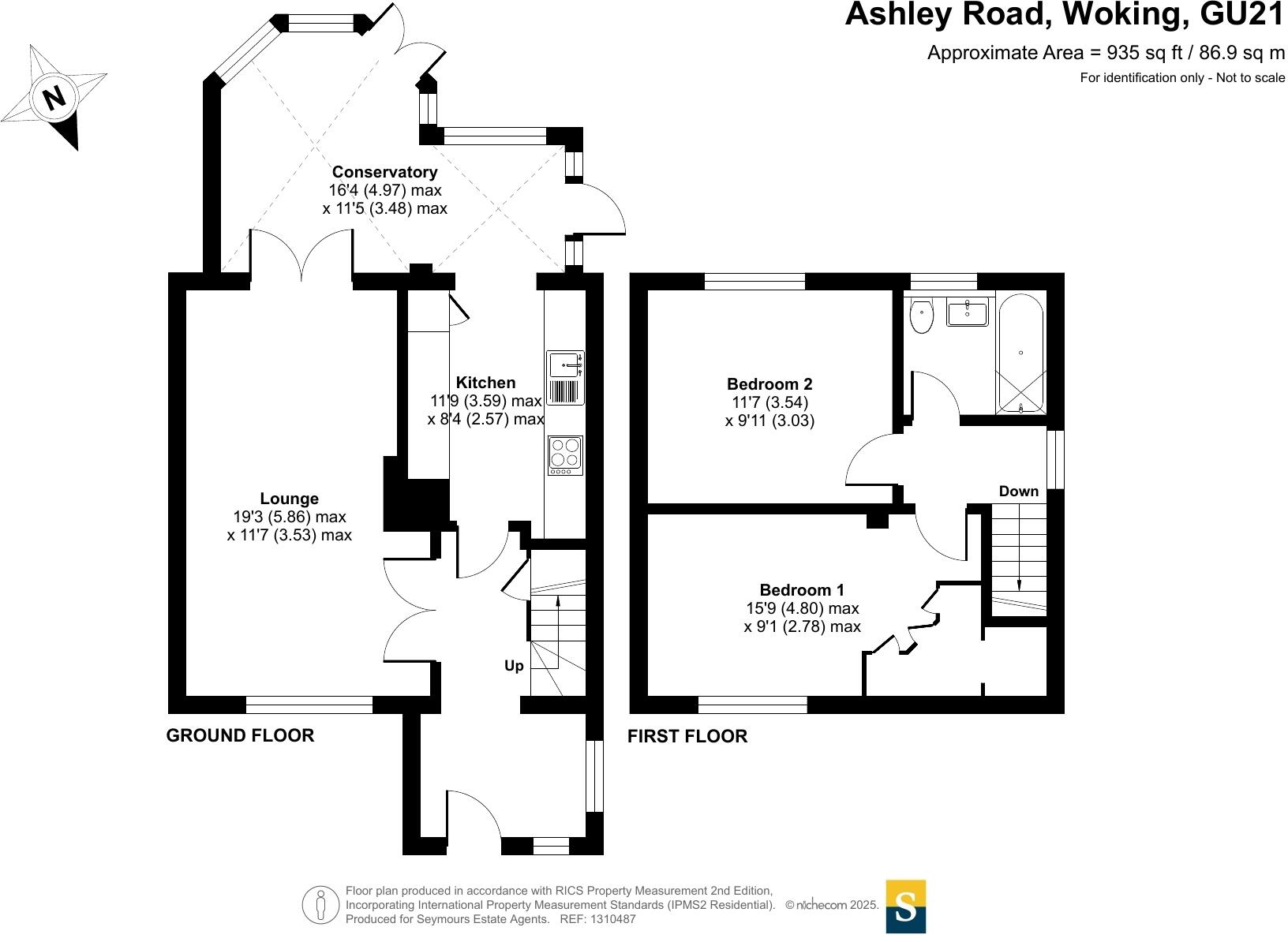 Ashley Road, Woking, Surrey, GU21 floorplan