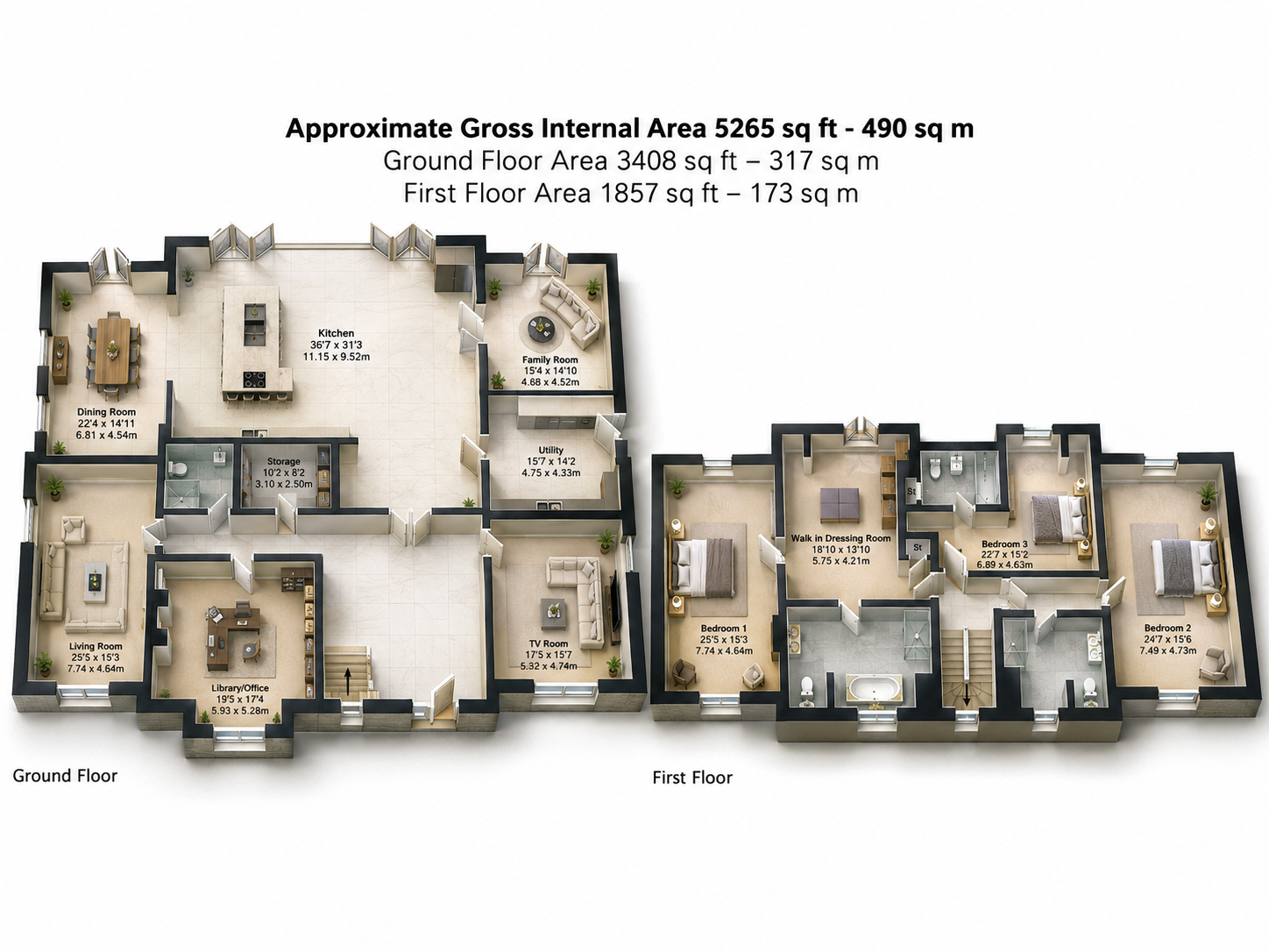 Detached Luxury Residence - Hertingfordbury, Hertford floorplan