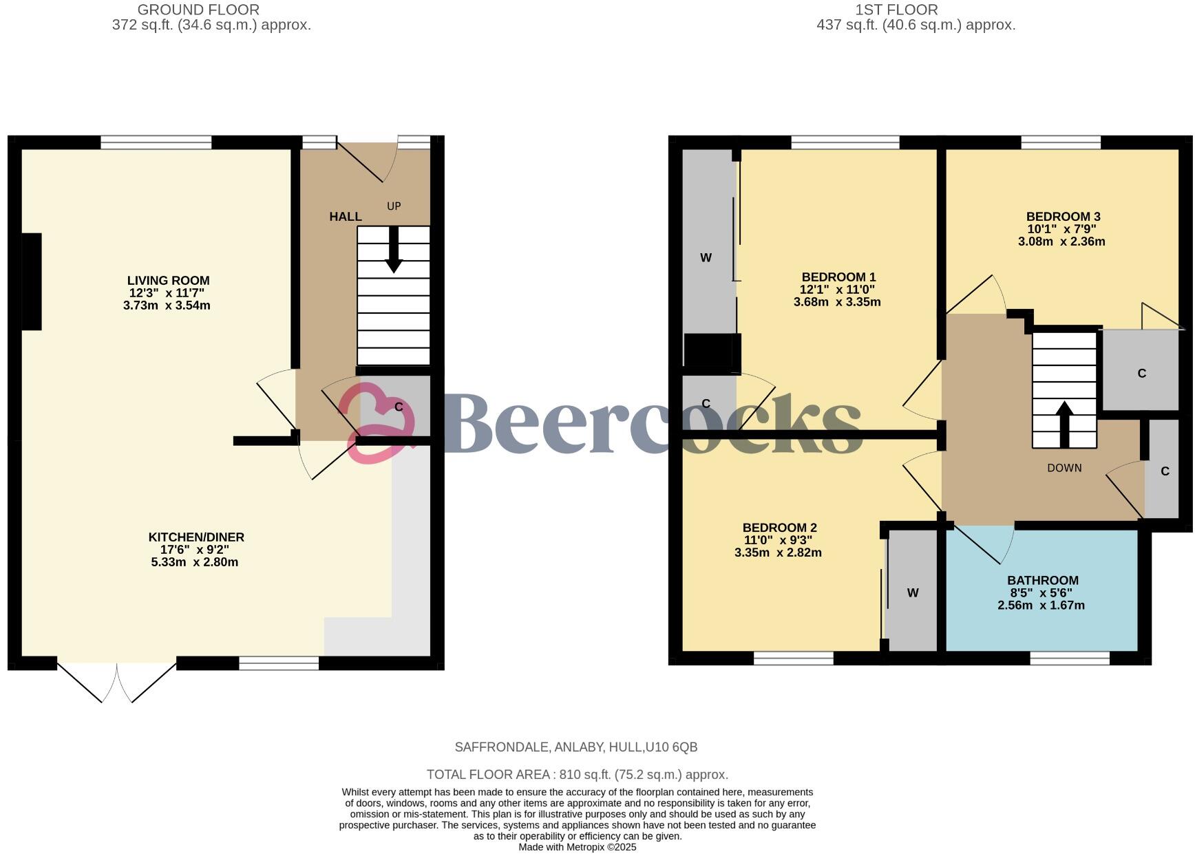 Saffrondale, Anlaby, Hull, HU10 6QB floorplan