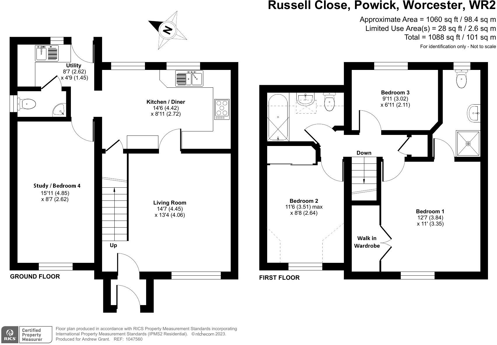 Russell Close, Powick, Worcester floorplan