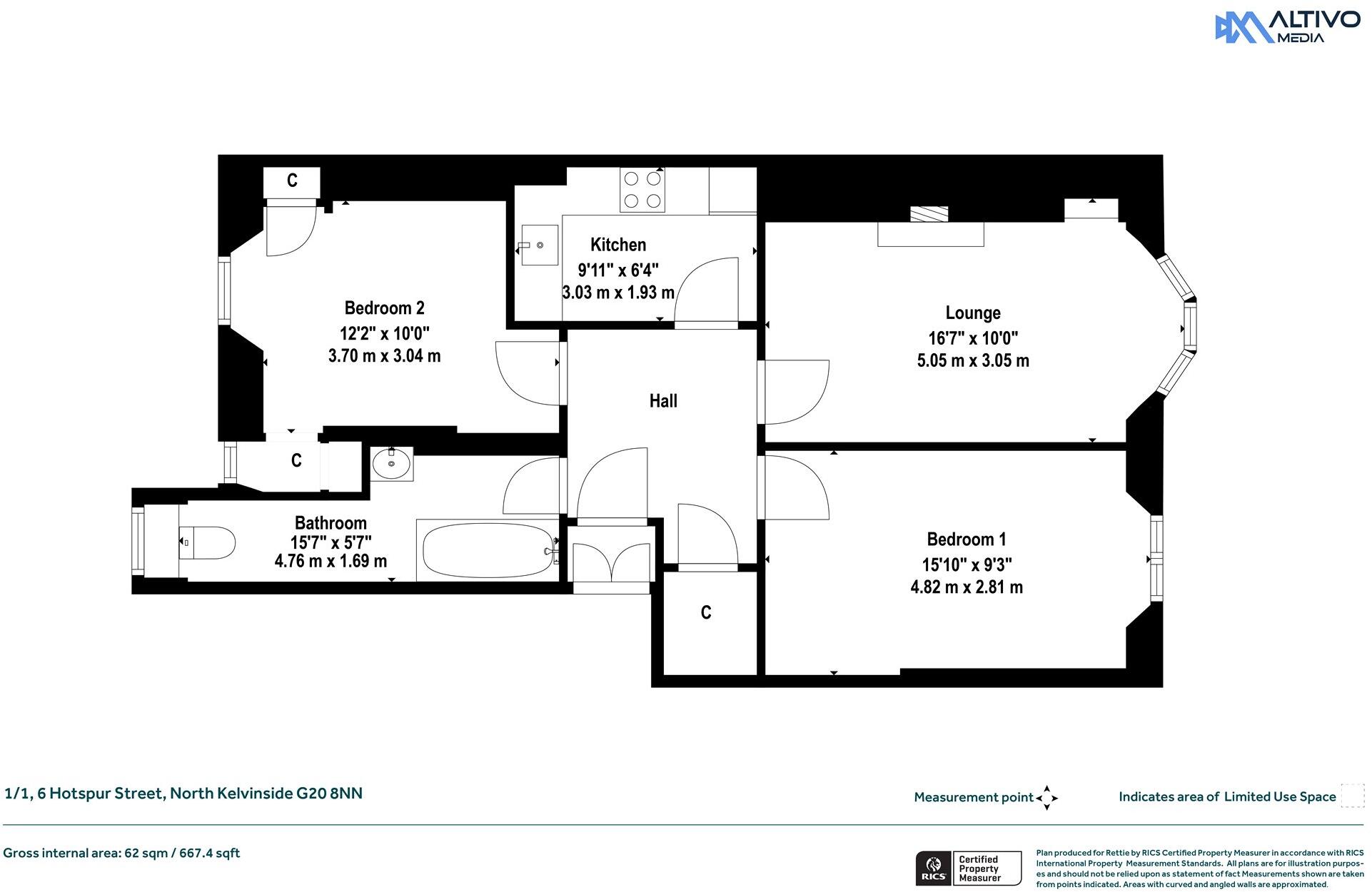 Hotspur Street, North Kelvinside, Glasgow floorplan