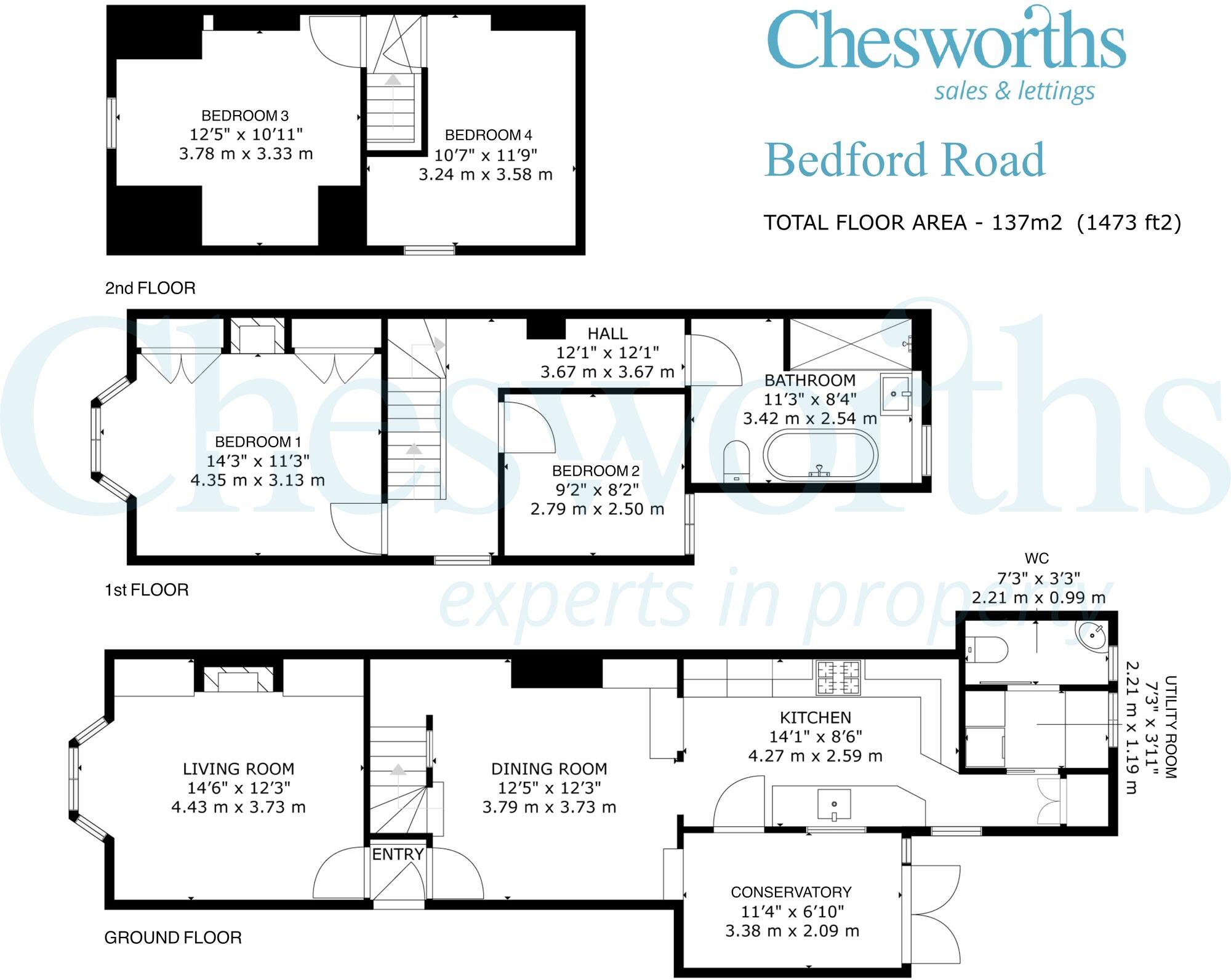 Bedford Road, Horsham, RH13 floorplan