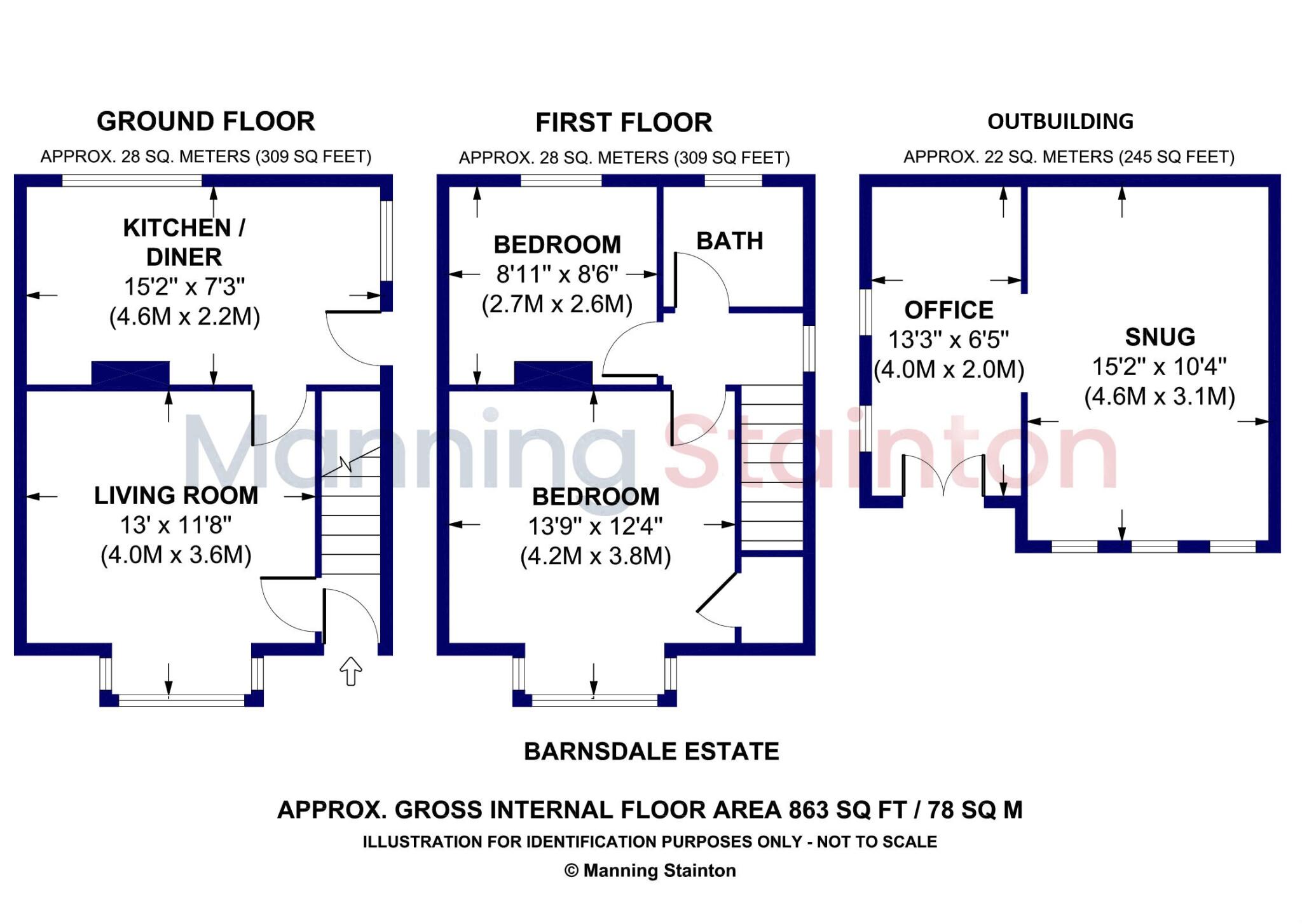 Barnsdale Estate, Castleford, West Yorkshire floorplan