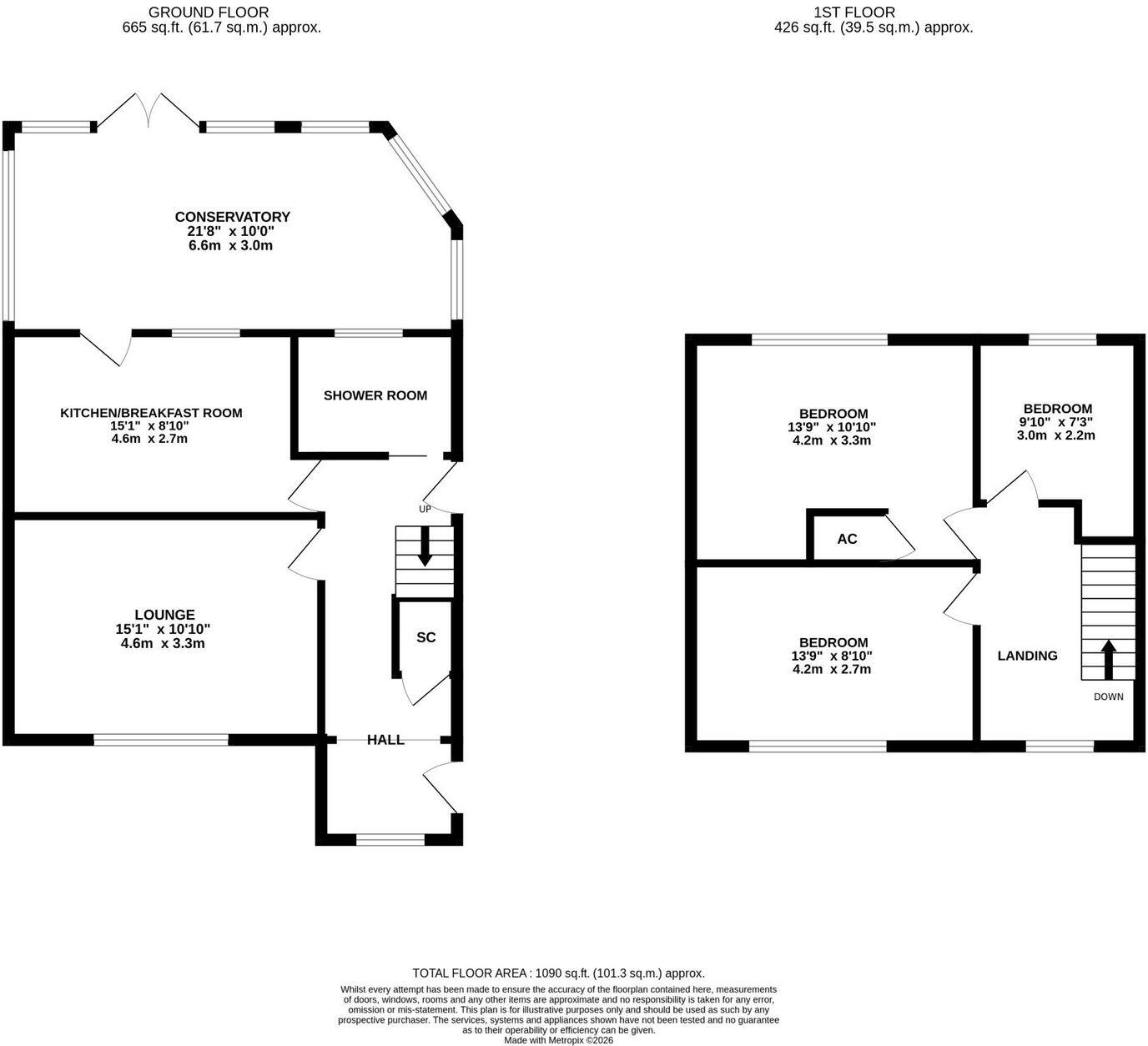 Tarragona, The Cinques, Gamlingay SG19 3NU floorplan