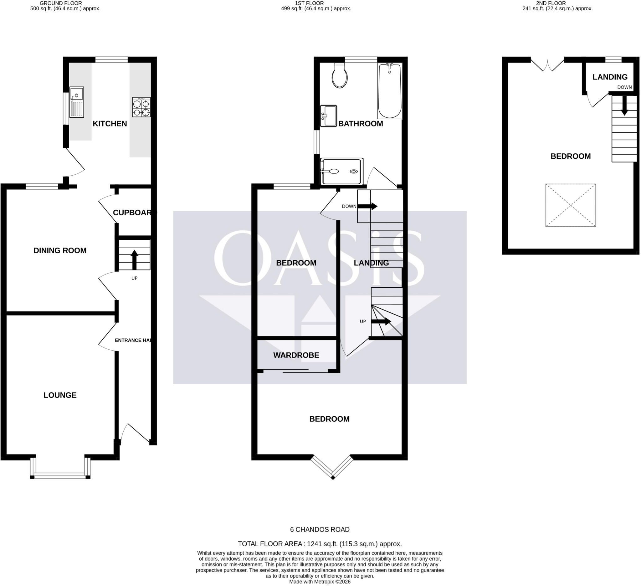 Chandos Road, Staines-upon-Thames, Surrey, TW18 floorplan