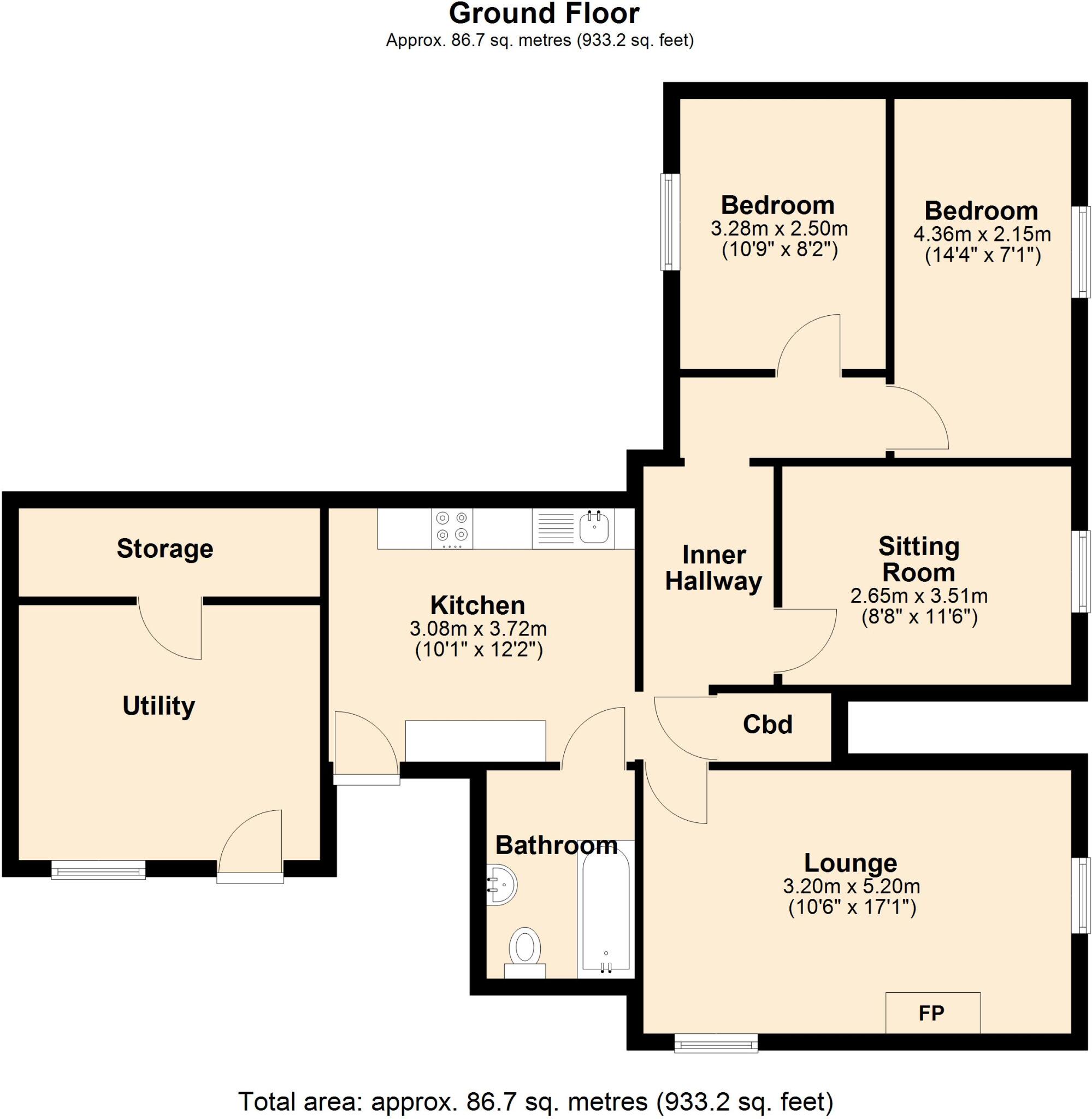 Ty Cerrig, Station Road, Rhosneigr, Isle Of Anglesey floorplan
