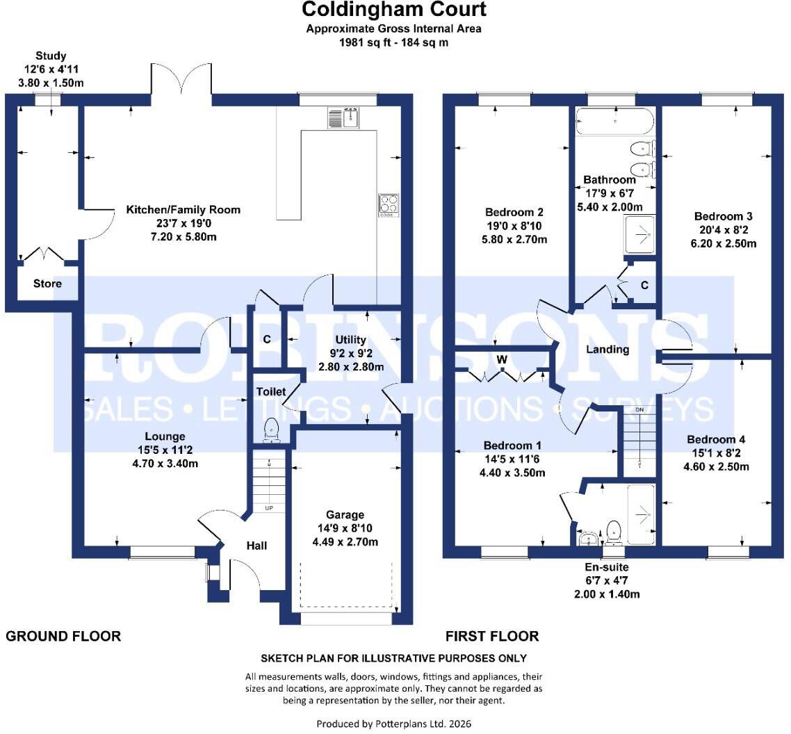 Coldingham Court, Sacriston, Durham floorplan