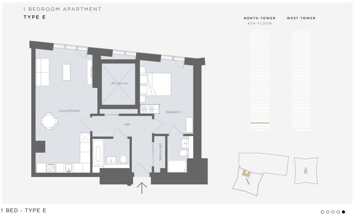 The Residences Manchester, Deansgate Square, Greater Manchester M15 floorplan