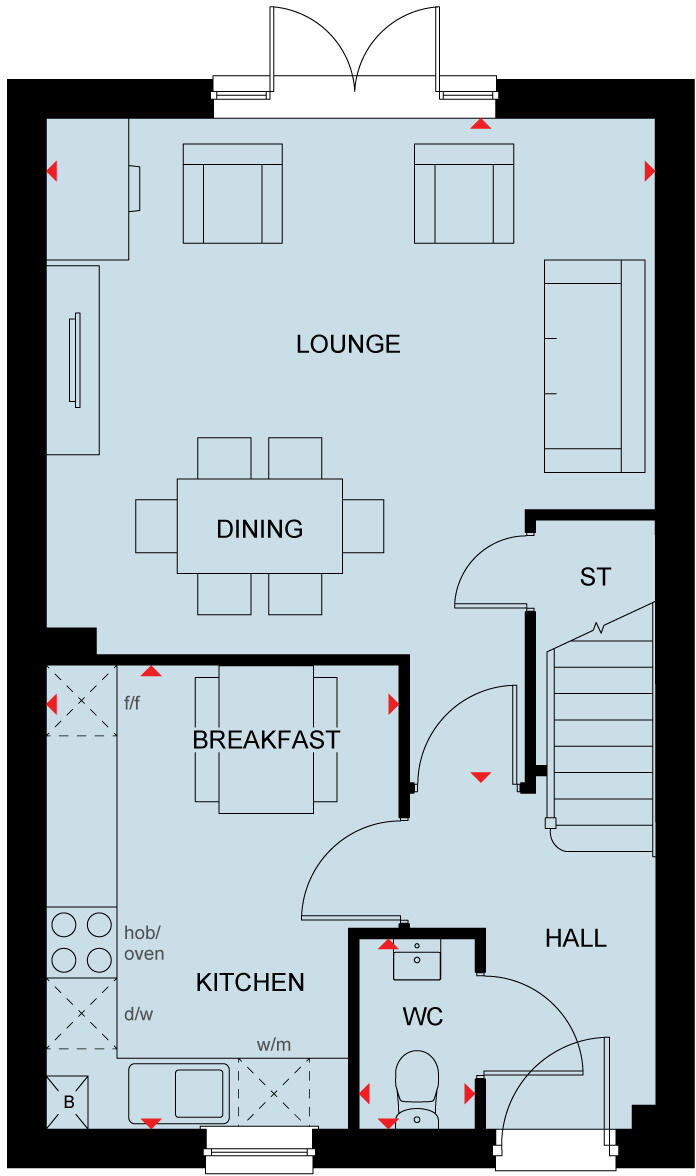 Eastbourne Road, Uckfield, East Sussex, TN22 5U floorplan