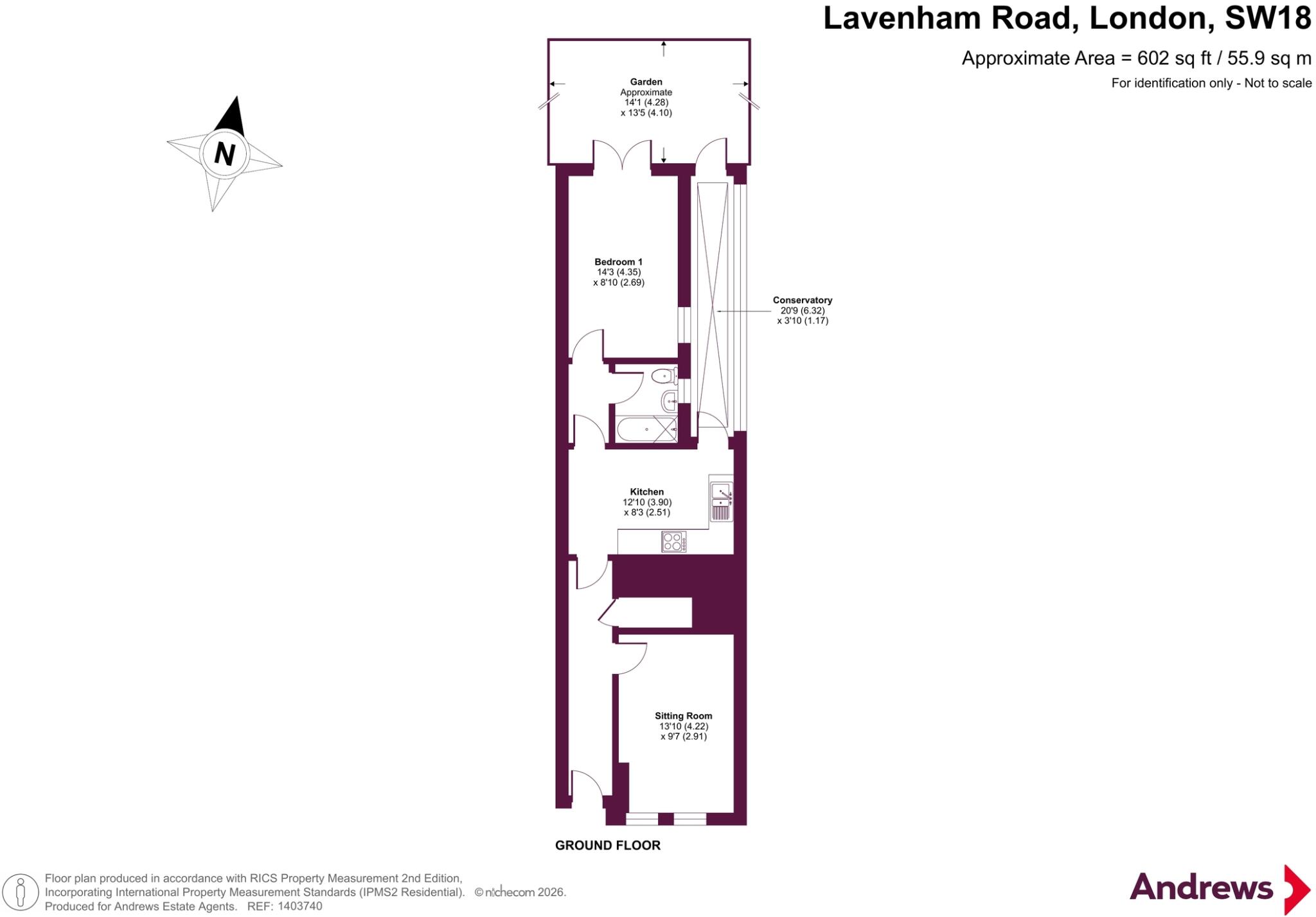 Lavenham Road, London, SW18 floorplan