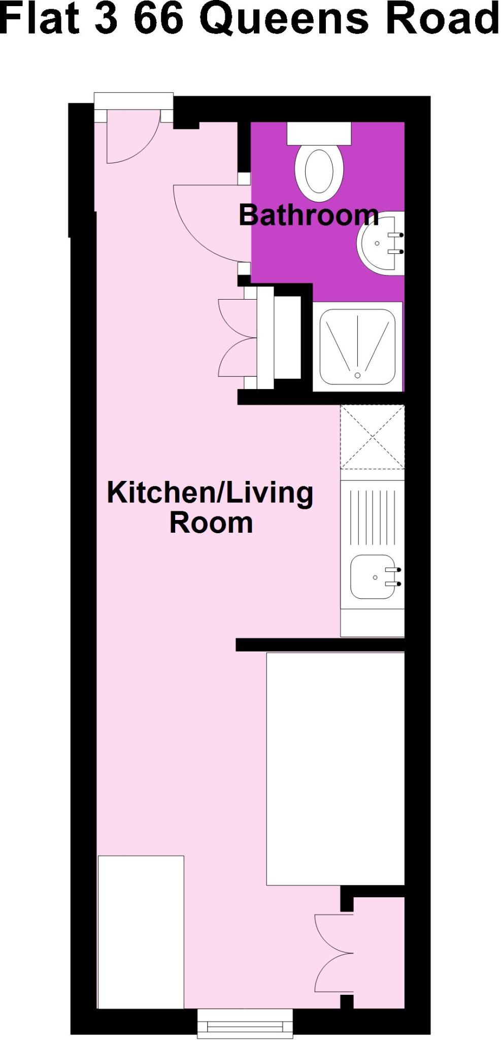 Queens Road (Flat 3), First Floor, Clifton, Bristol, BS8 floorplan
