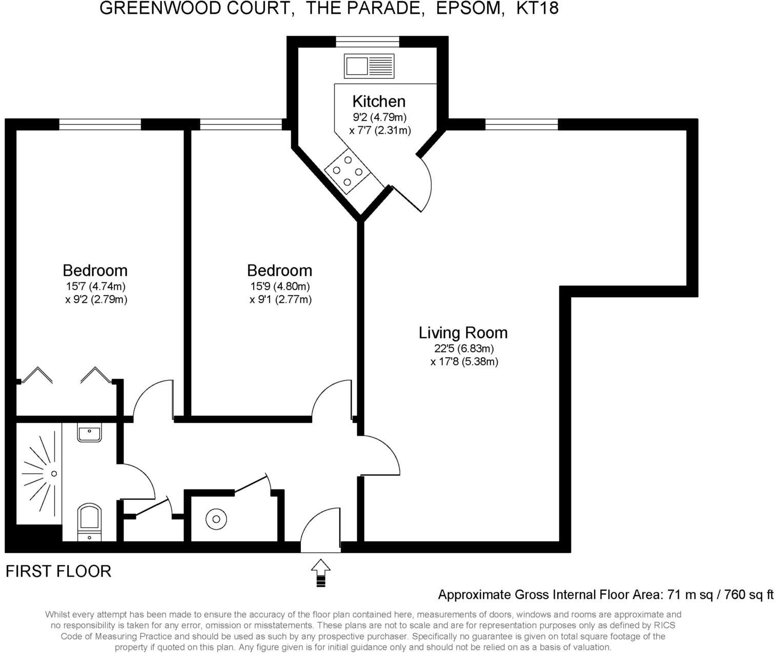 Greenwood Court, Epsom floorplan