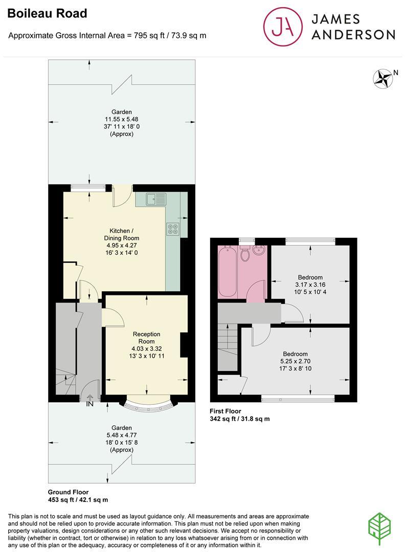 Boileau Road, Barnes, London, SW13 floorplan