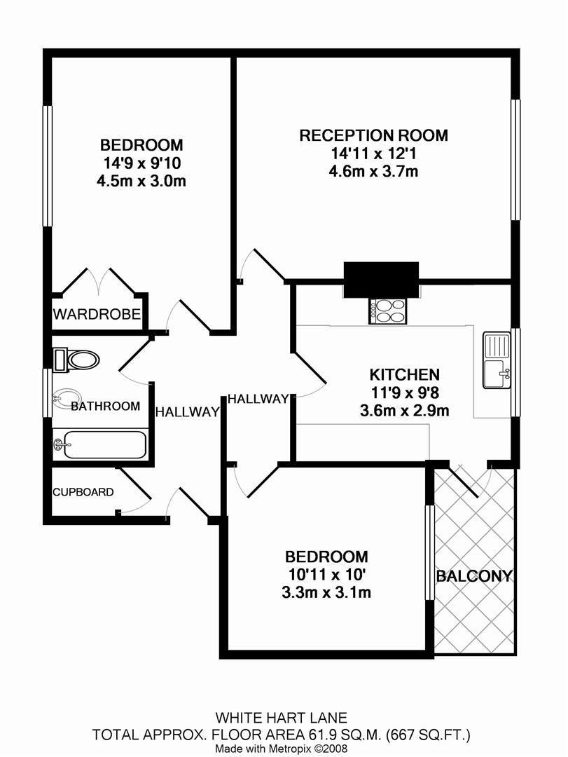 White Hart Lane, Barnes, London, SW13 floorplan