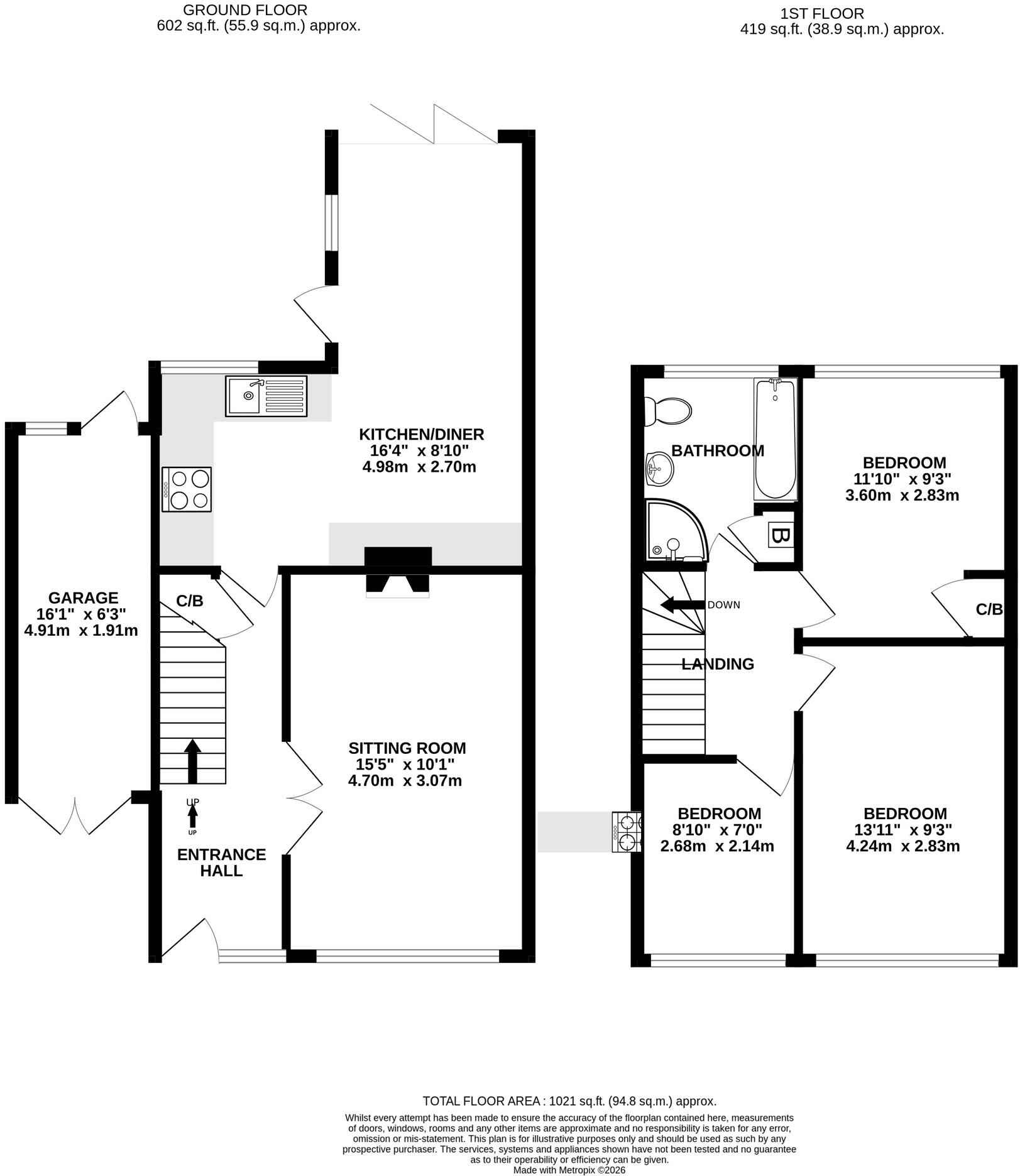 Downside, Street floorplan