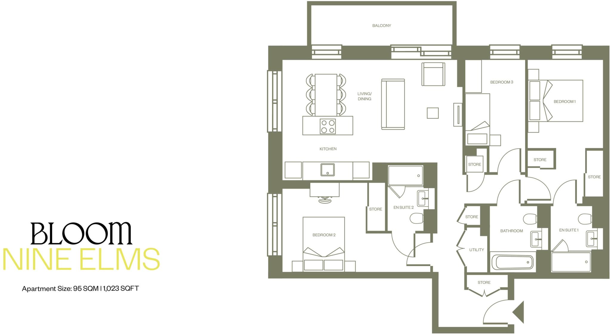 Bloom East, 55 Nine Elms Ln, Nine Elms, London SW11 7DG floorplan