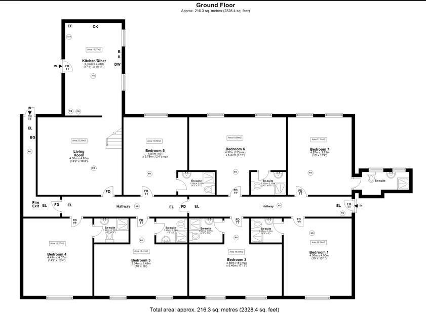 (£135pppw) Forrest House, Dinsdale Place, Sandyford, NE2 floorplan