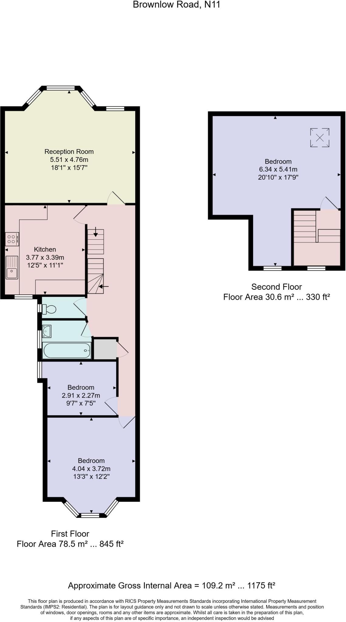 Brownlow Road, London, N11 floorplan