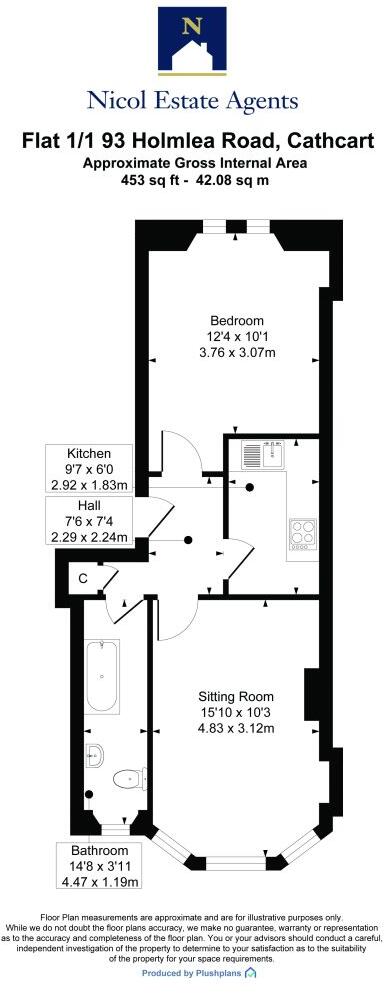 Holmlea Road, Cathcart floorplan