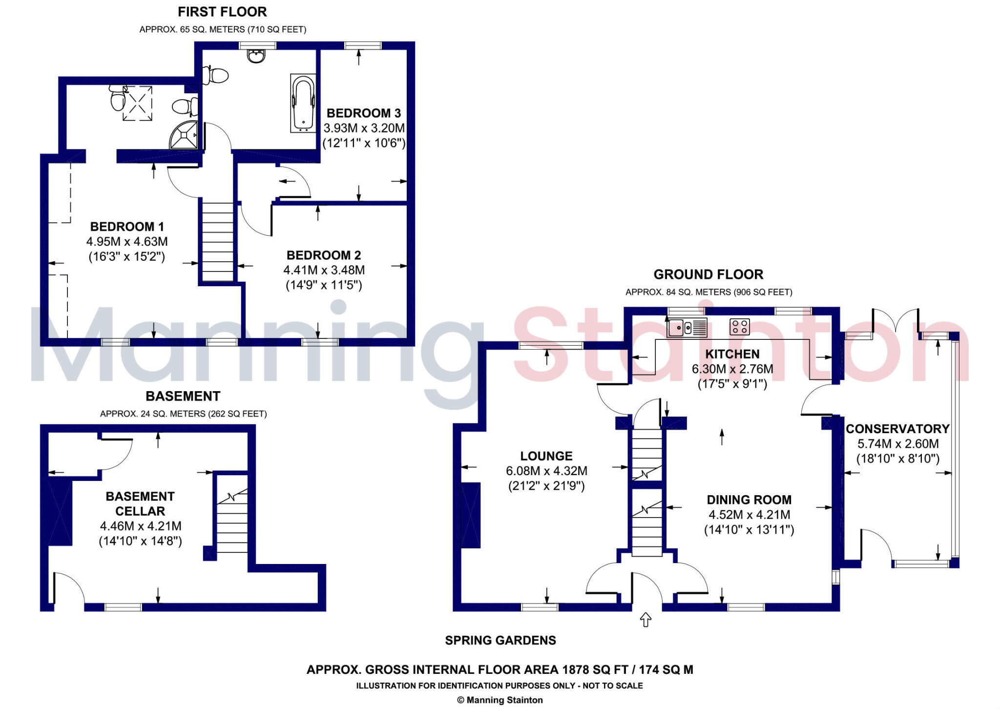 Spring Gardens, Drighlington, Bradford, West Yorkshire floorplan
