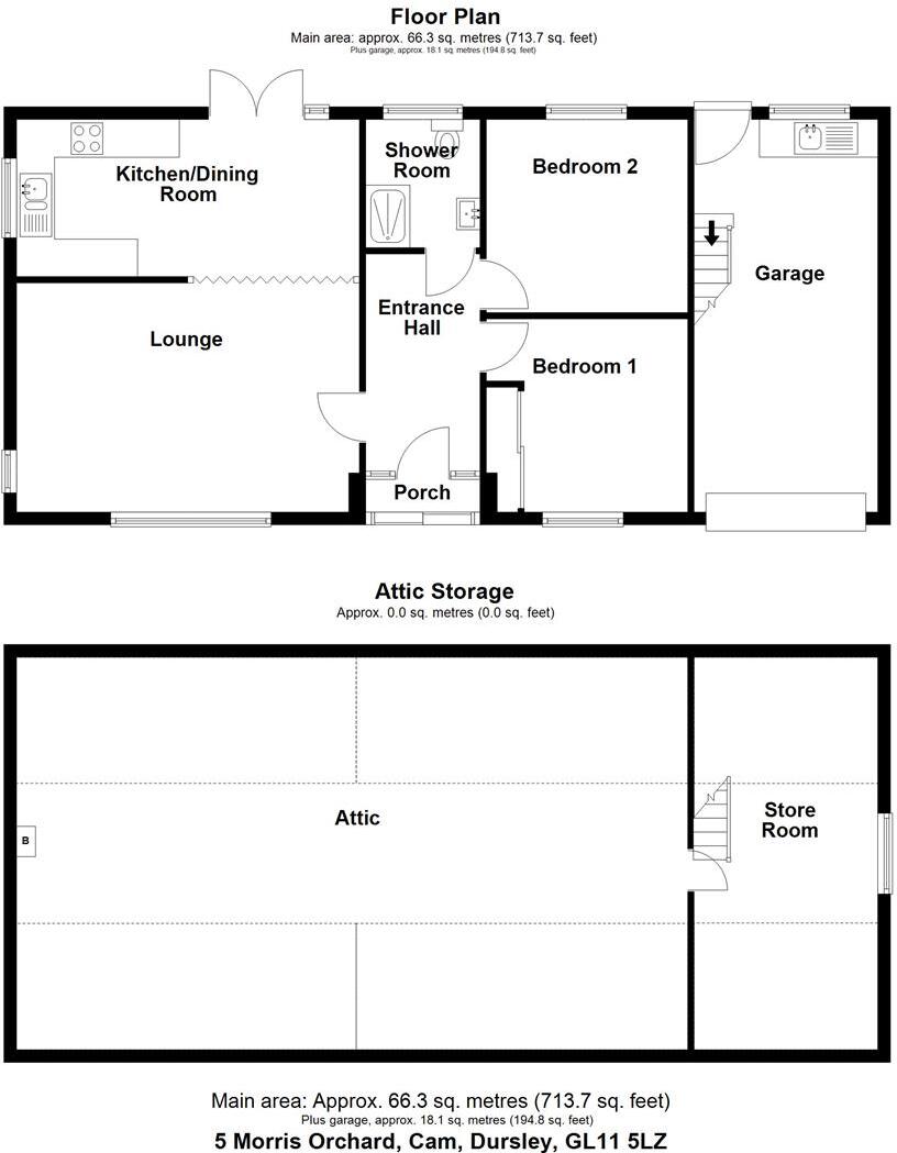 Morris Orchard, Cam, Dursley floorplan