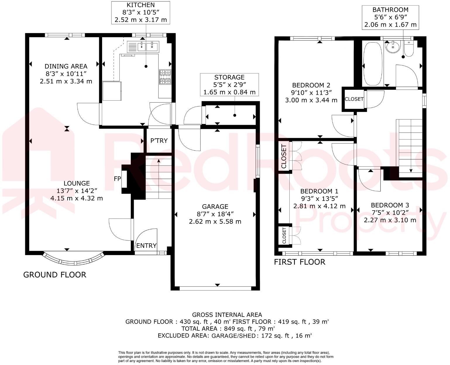 Hills Close, Sprotbrough, Doncaster, South Yorkshire, DN5 floorplan
