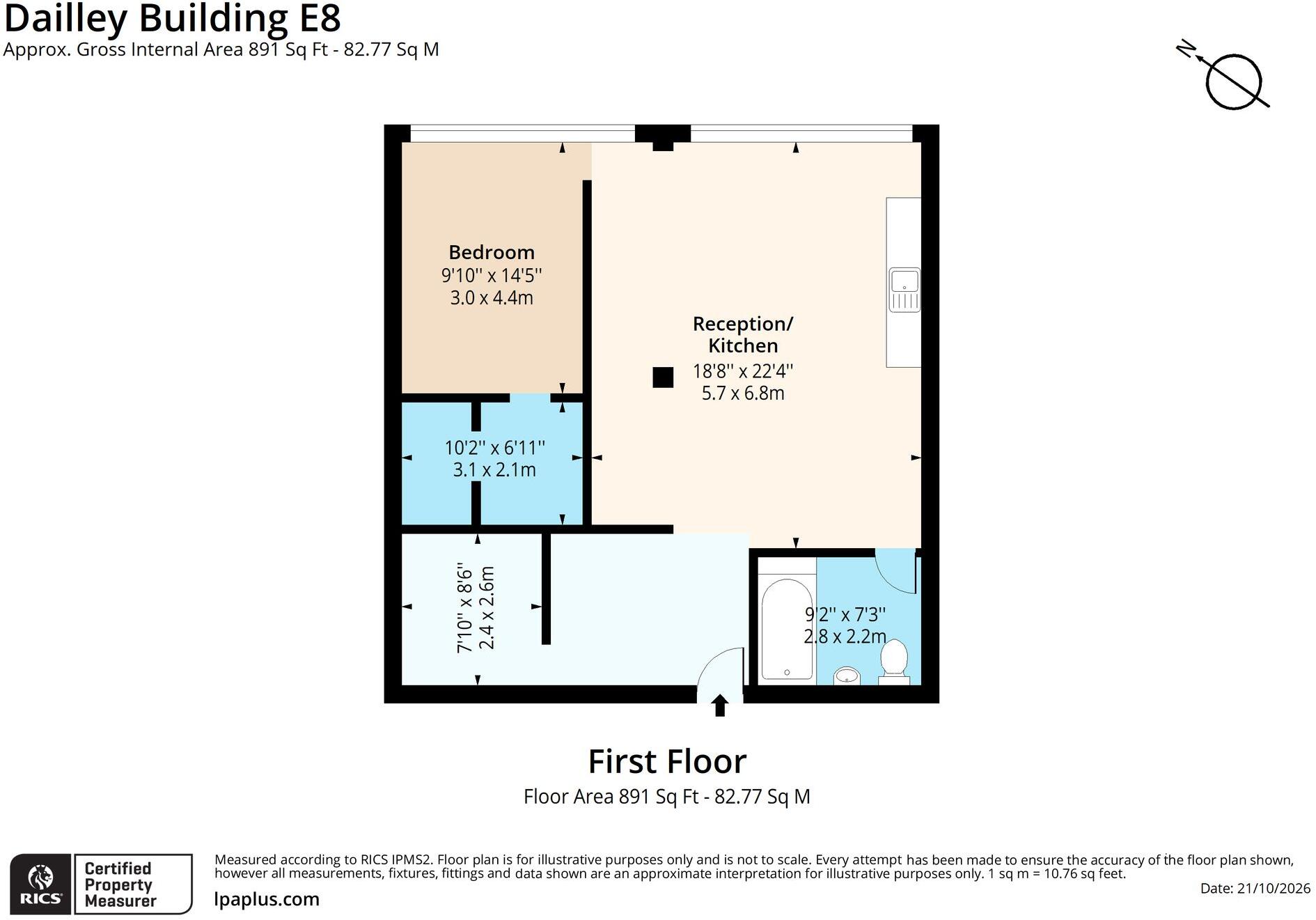 Dalston Lane, Dailley Building, E8 floorplan
