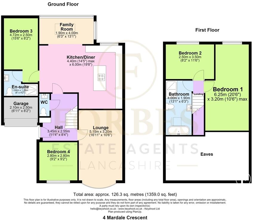 Mardale Crescent, Leyland, PR25 floorplan