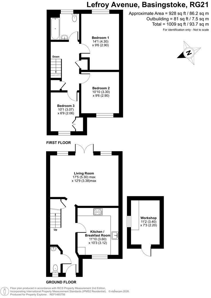 Lefroy Avenue, Basingstoke, RG21 floorplan