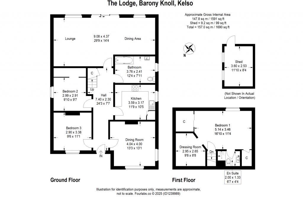 The Lodge, Barony Knoll, Jedburgh Road, Kelso, TD5 8JE floorplan
