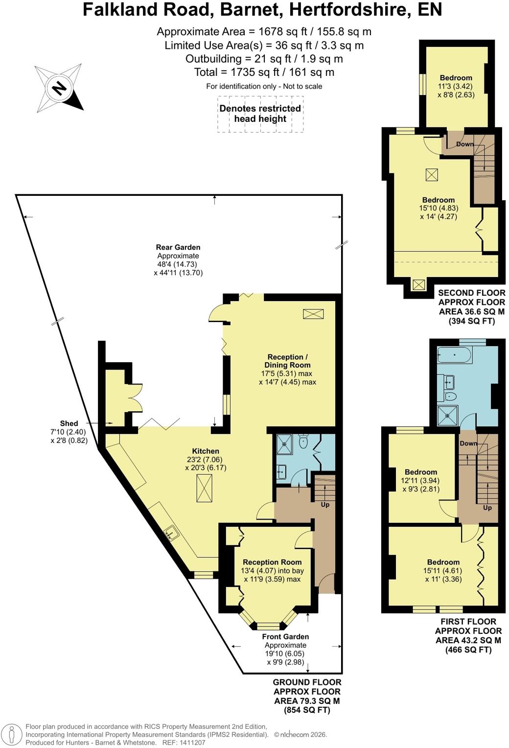 Falkland Road, Barnet, Hertfordshire, EN5 floorplan