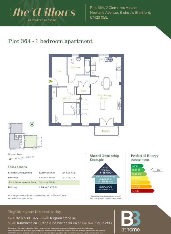 Clements House, Newland Avenue, Bishops Stortford, Hertfordshire floorplan