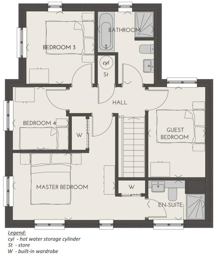 Garsdale, Plot 53, Oak Grange, Back Lane, Congleton, Cheshire East, CW12 floorplan