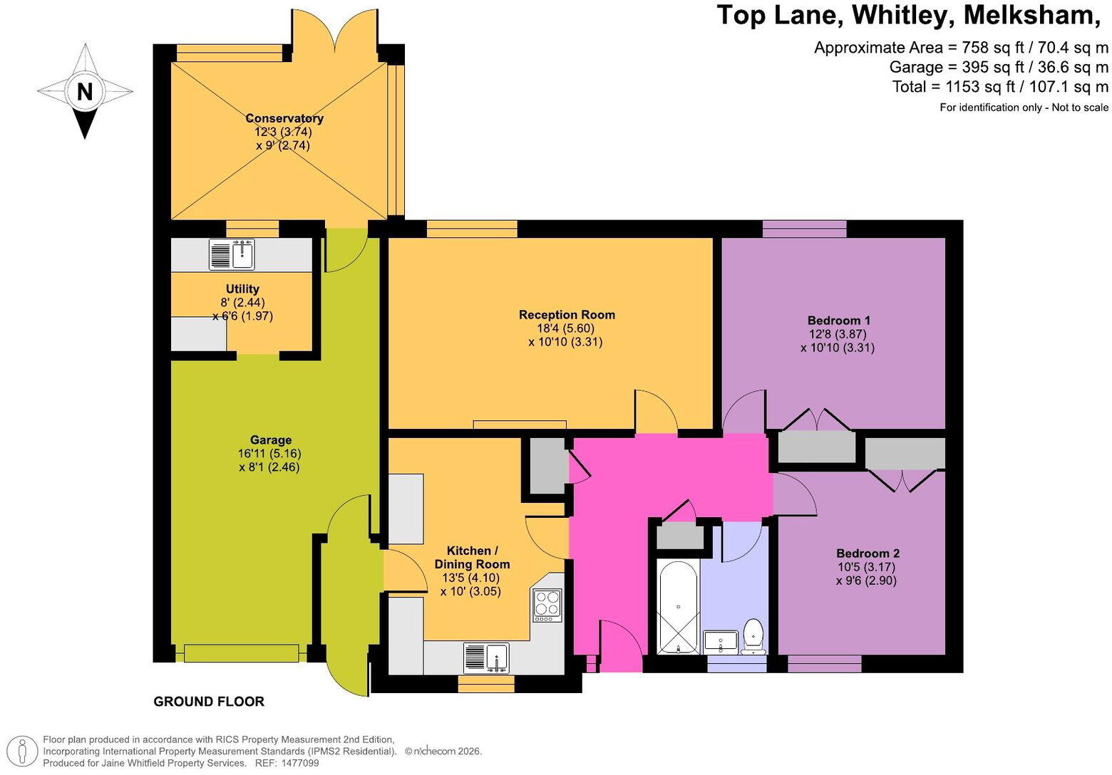 Top Lane, Whitley village floorplan