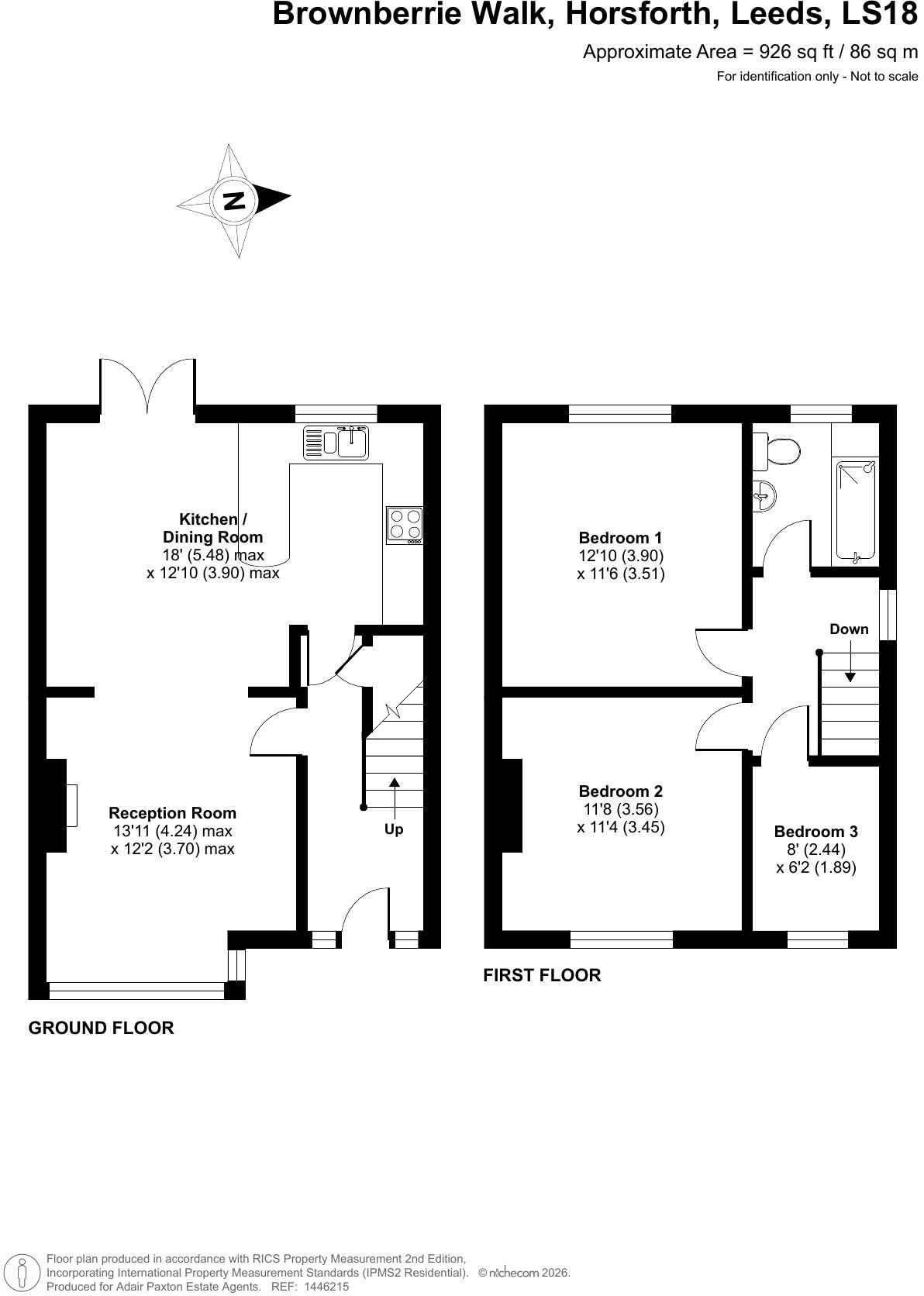 18 Brownberrie Walk, Horsforth floorplan