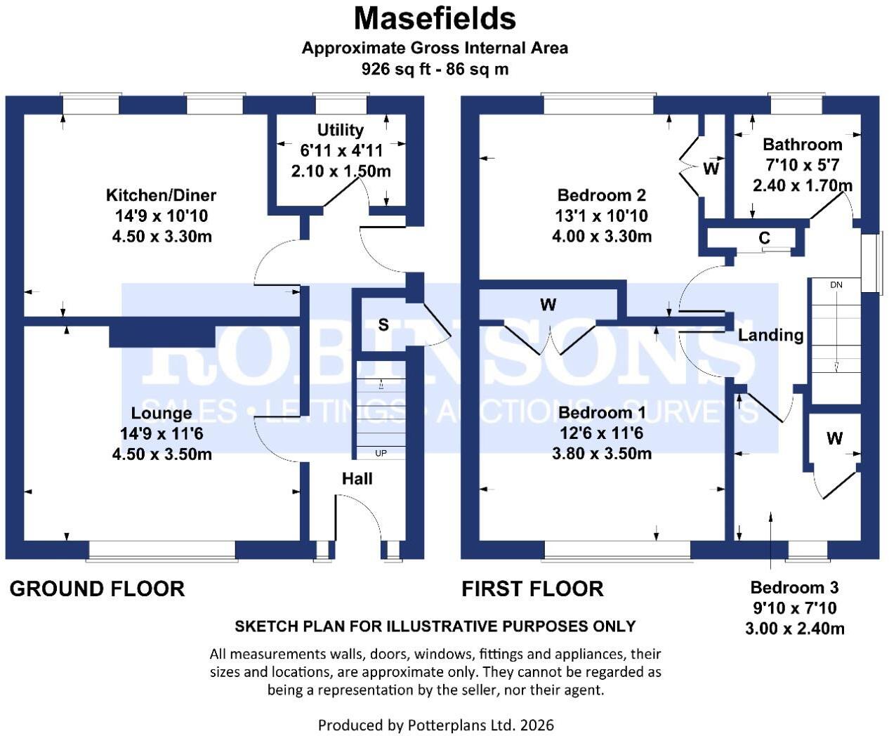 Masefields, Pelton Fell, Chester Le Street floorplan