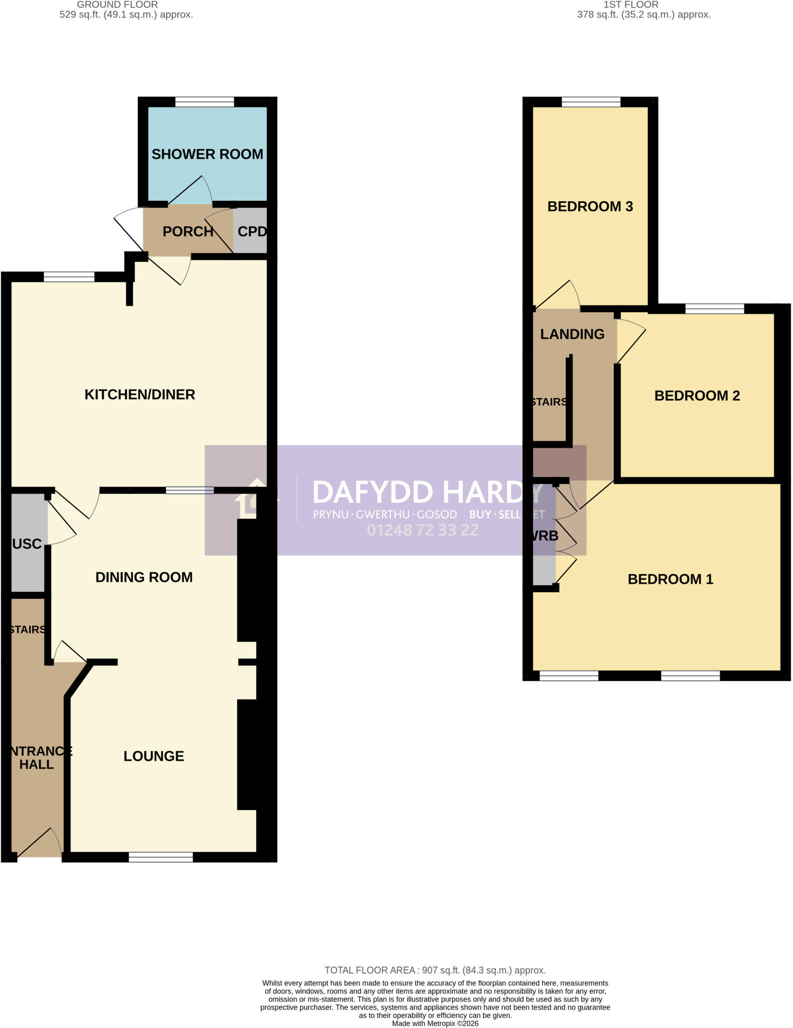 Groeslon, Caernarfon, Gwynedd, LL54 floorplan