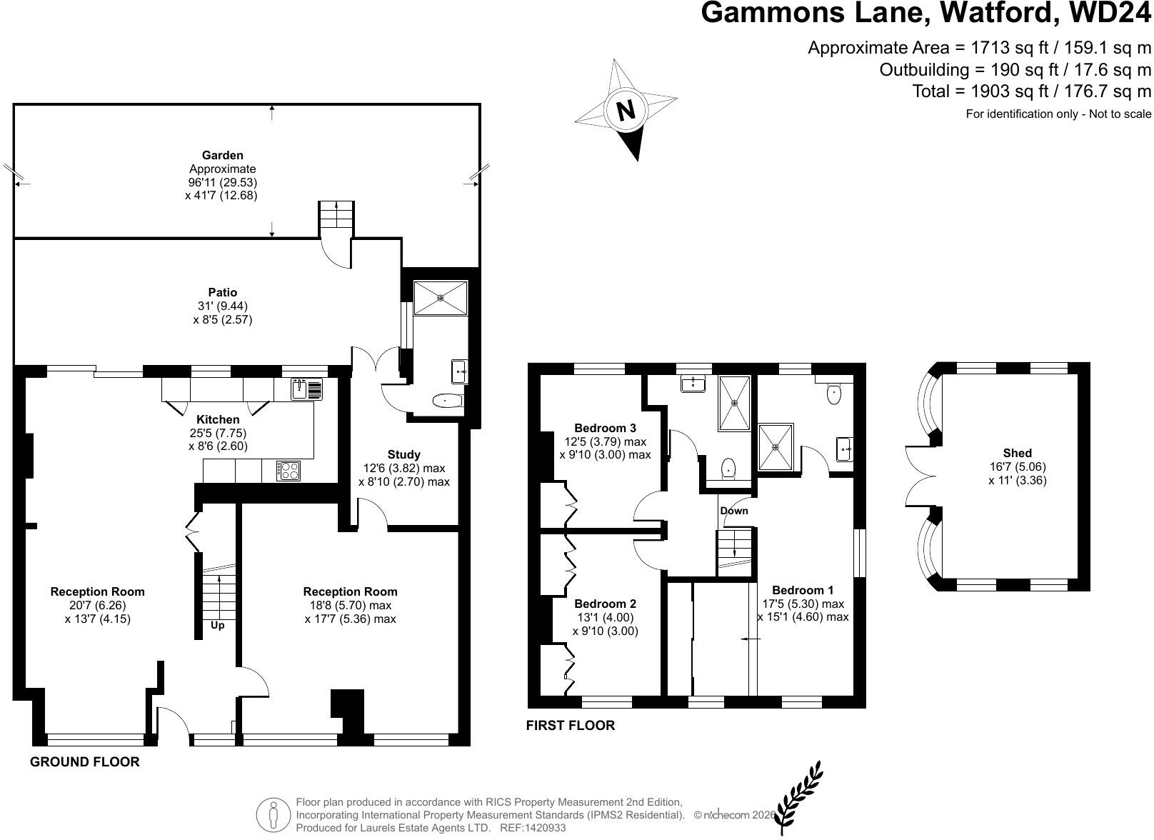 Gammons Lane, Watford, Hertfordshire, WD24 floorplan
