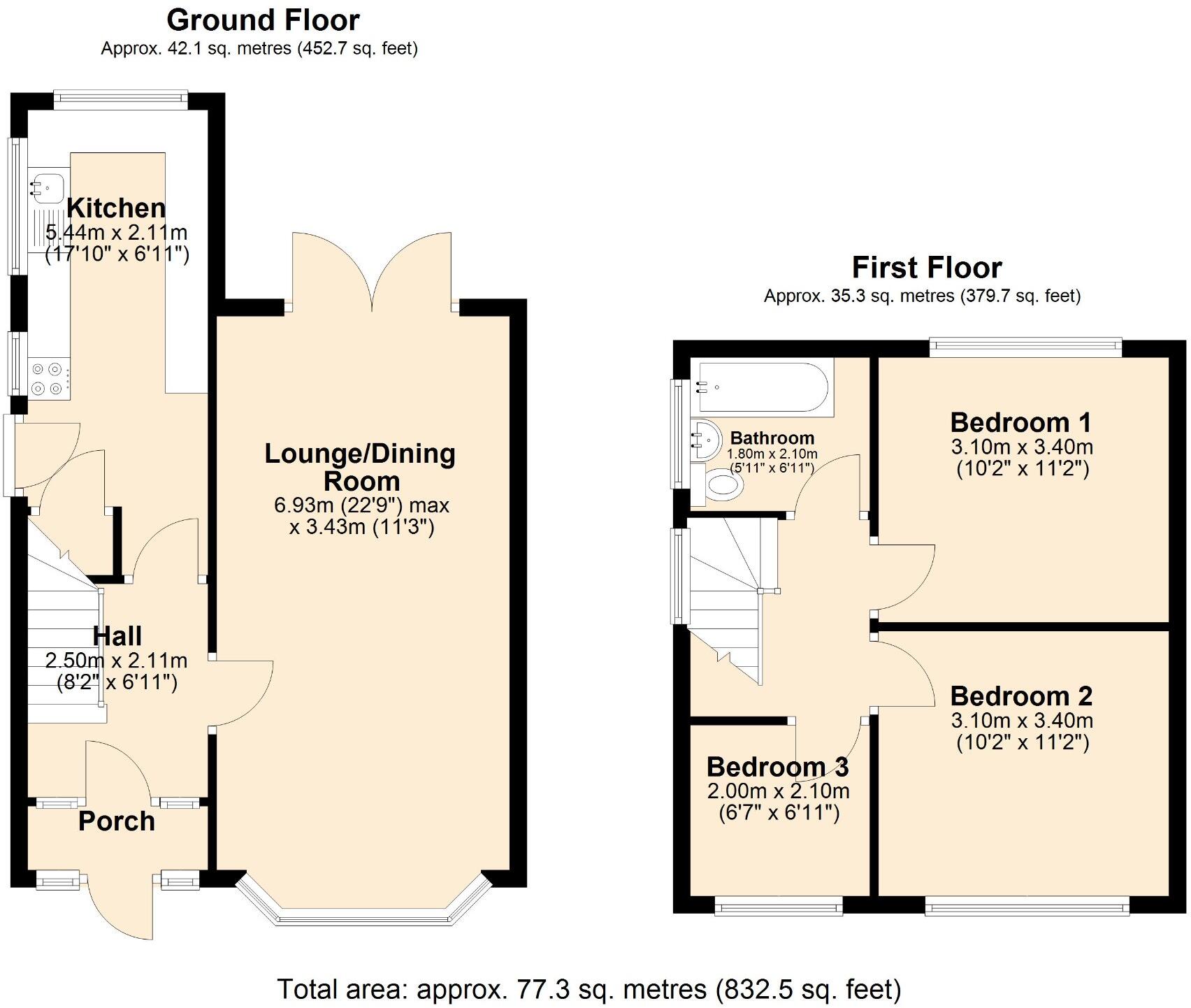 Glebelands Road, Sale, Greater Manchester, M33 floorplan