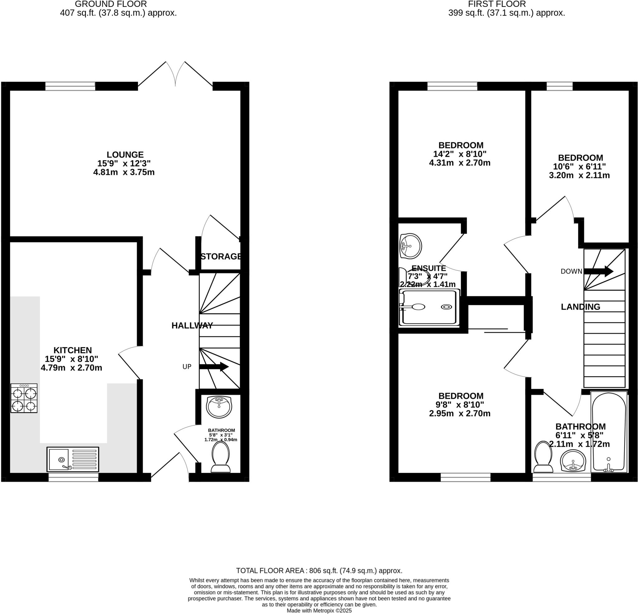 Baines Drive, Bricket Wood, St. Albans, Hertfordshire, AL2 floorplan