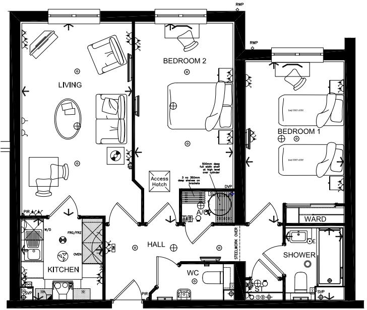 Charles Lodge, Evesham floorplan