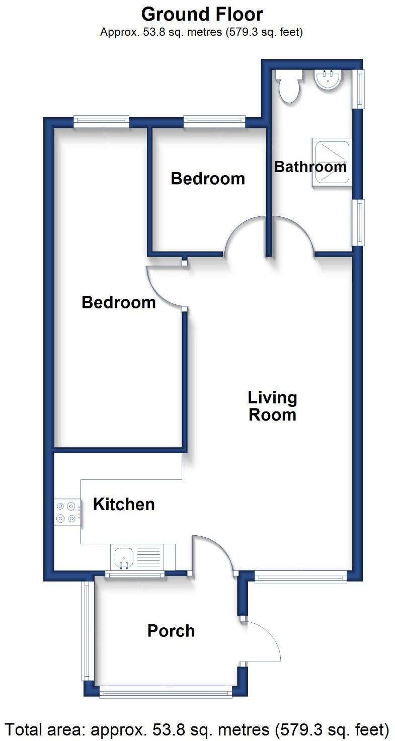 Sandy Cove Bungalows, Praa Sands floorplan