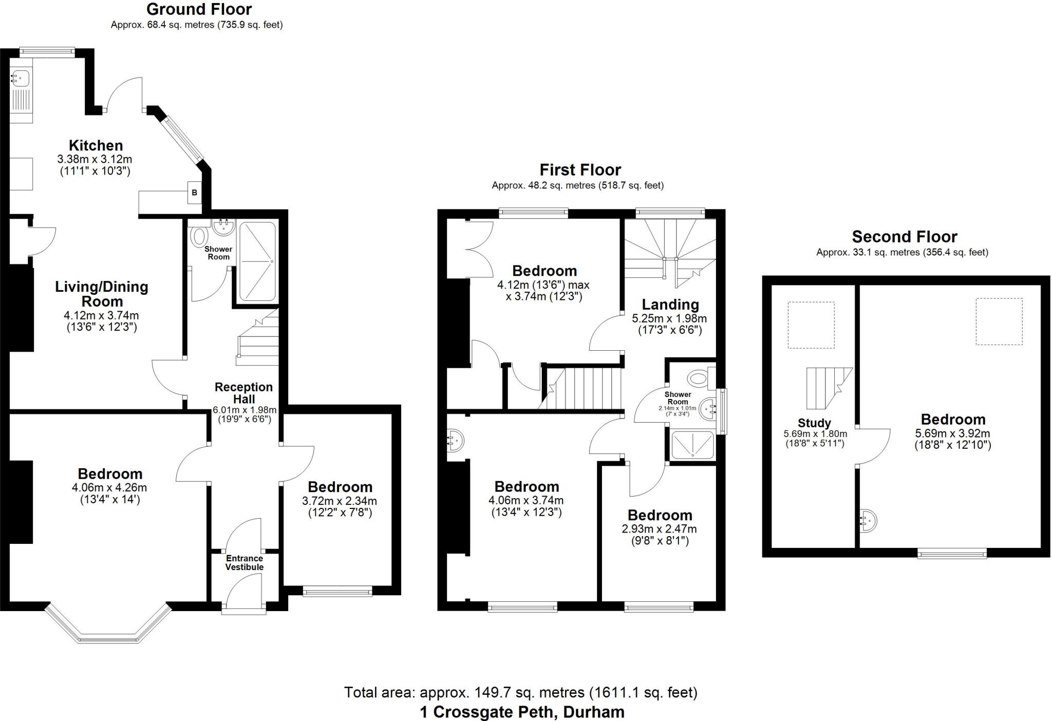 Crossgate Peth, Durham, DH1 floorplan