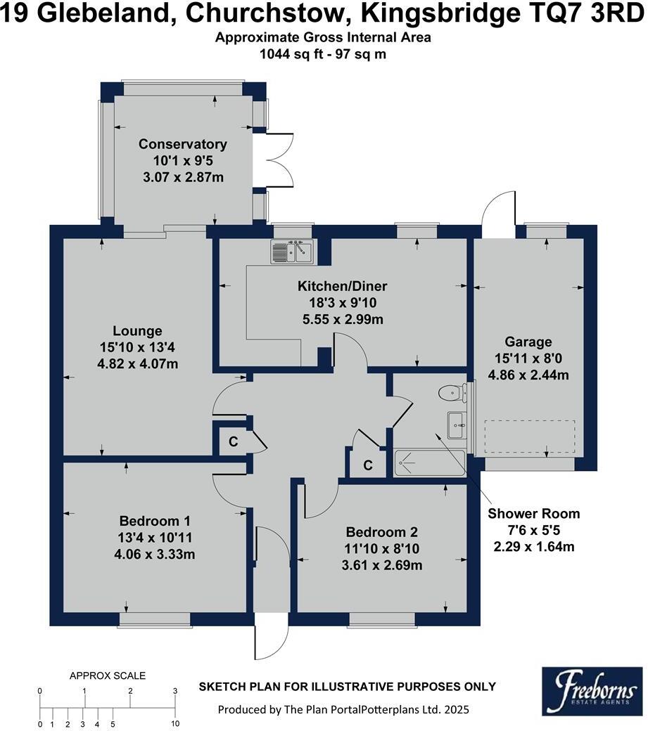Glebeland, Churchstow floorplan