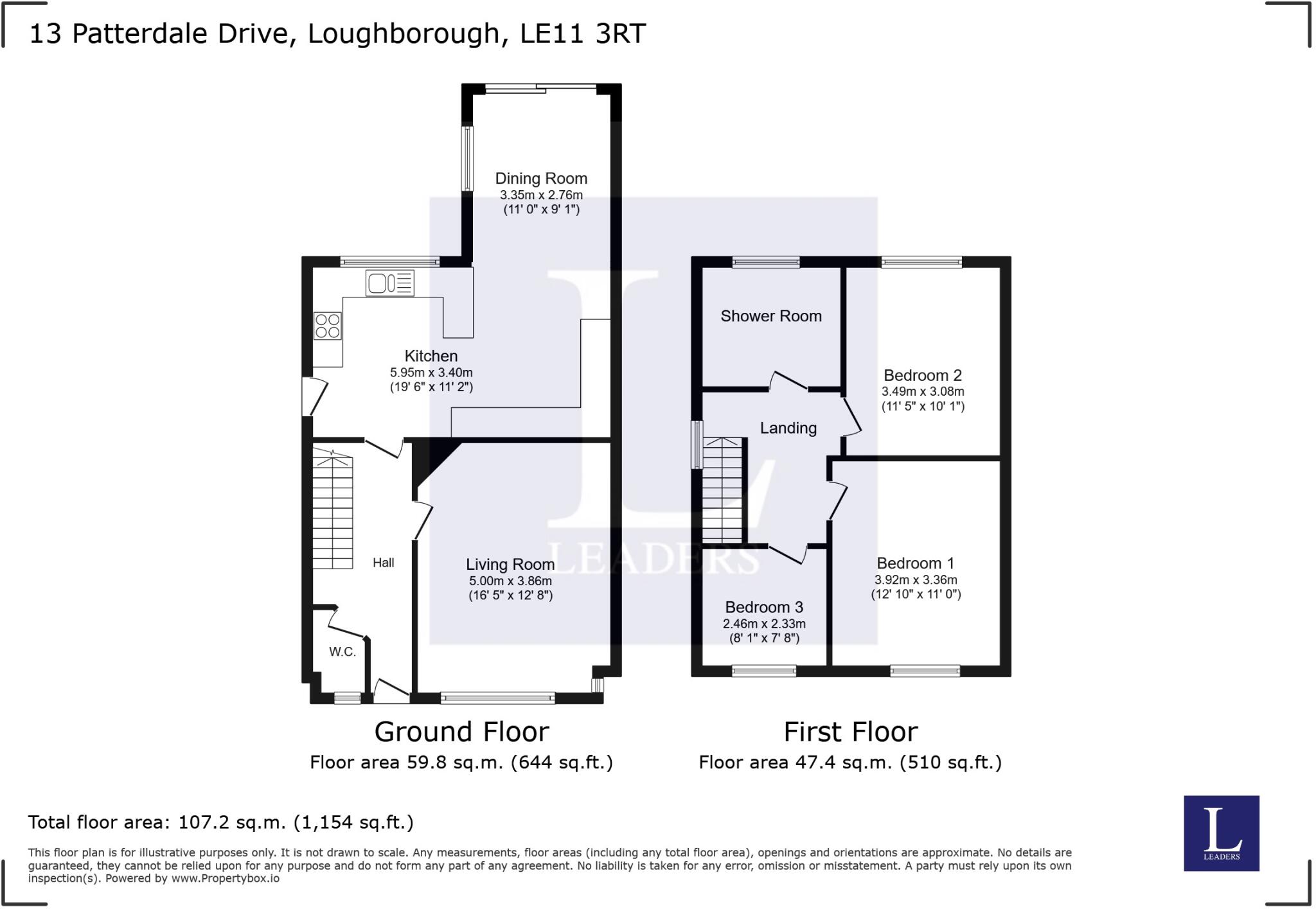 Patterdale Drive, Loughborough, Leicestershire floorplan