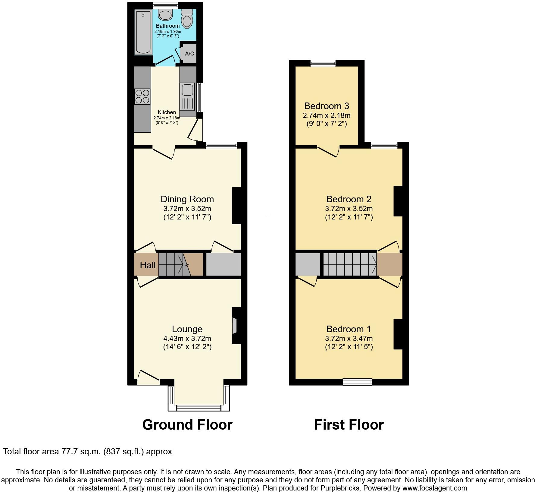 Belsize Avenue, Peterborough, PE2 floorplan