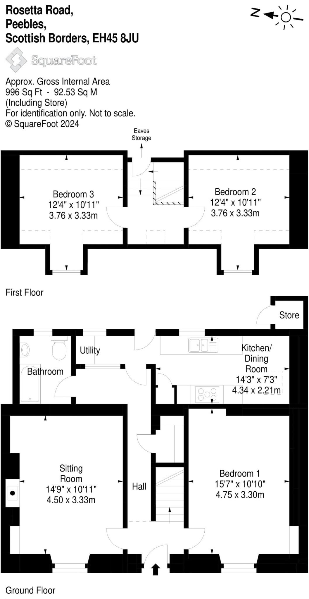 Rosebud Cottage, 12 Rosetta Road, Peebles, EH45 8JU floorplan